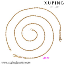 63875 Xuping style simple bijoux de mode ensembles plaqués or sans pierre